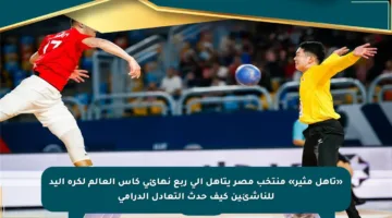 «تأهل مثير» منتخب مصر يتأهل إلى ربع نهائي كأس العالم لكرة اليد للناشئين كيف حدث التعادل الدرامي